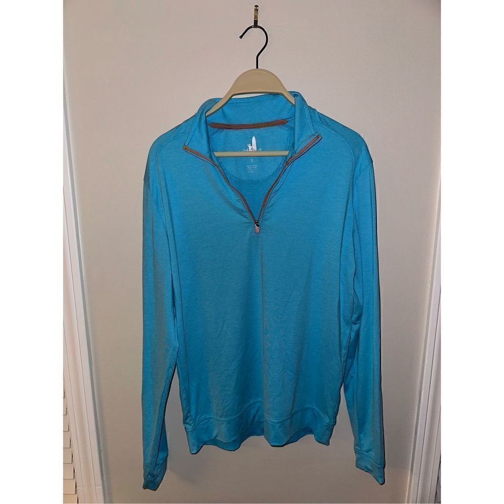 Johnnie-O Men's Quarter-Zip Pullover - Teal - Small